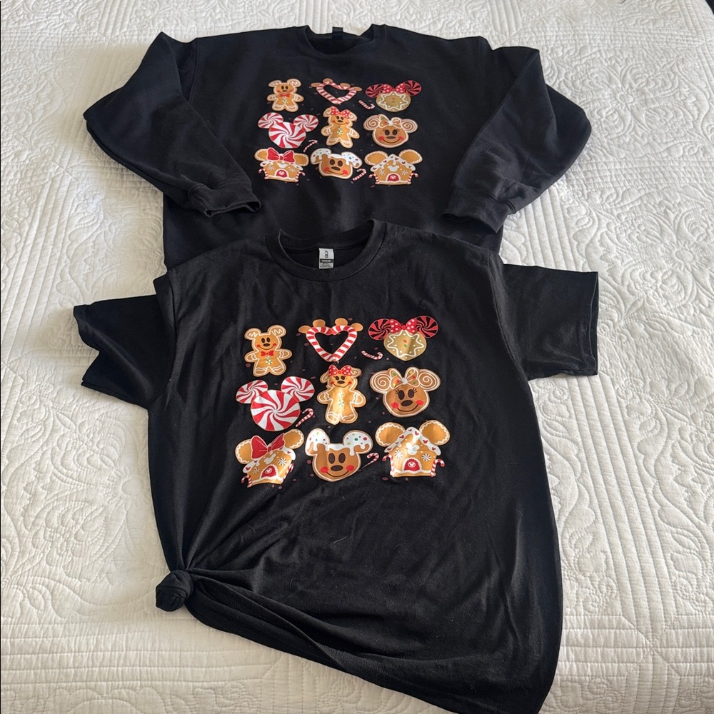 Vintage Disney Gingerbread Sweatshirt & Short Sleeve Shirt